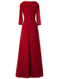 A-Line/Princess V-Neck Long Sleeves Chiffon Long Mother of the Bride/Groom Dresses with Ruched