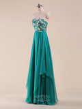 Appliques Chiffon Long Formal Dresses / Prom Gowns
