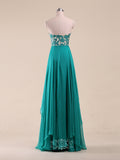 Appliques Chiffon Long Formal Dresses / Prom Gowns
