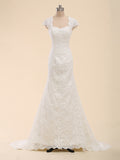 Elegant Mermaid Sweetheart Lace Long Wedding Dresses