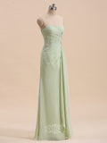 Beading Sleeveless Chiffon Long Prom Dresses