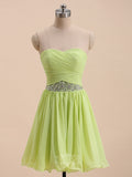 Beading Chiffon Beaded Short Prom Dresses / Cocktail Dresses
