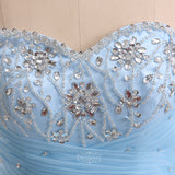 Luxurious Organza Sweetheart Sleeveless Beaded Quinceanera Dresses / Ball Gown Prom Dresses