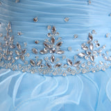 Luxurious Organza Sweetheart Sleeveless Beaded Quinceanera Dresses / Ball Gown Prom Dresses