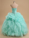 Rhinestones Sweetheart Organza Quinceanera Dresses / Prom Dresses