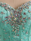 Rhinestones Sweetheart Organza Quinceanera Dresses / Prom Dresses