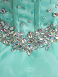 Rhinestones Sweetheart Organza Quinceanera Dresses / Prom Dresses