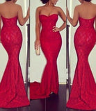 Trumpet/Mermaid Sweetheart Sleeveless Beading Satin Long Prom Dresses