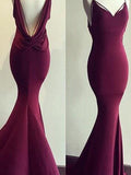 Trumpet/Mermaid Sleeveless Spaghetti Straps Jersey Long Prom Dresses