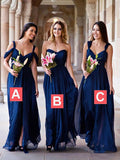 A-Line/Princess Floor-Length Sleeveless Chiffon Bridesmaid Dresses