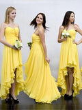 A-Line/Princess Sleeveless Spaghetti Straps Chiffon Asymmetrical Bridesmaid Dresses