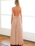 A-Line/Princess Halter Long Chiffon Prom Formal Evening Dresses with Beading