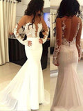 Trumpet/Mermaid Scoop Sweep/Brush Train Chiffon Prom Formal Evening Dresses with Applique