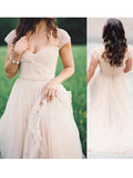 A-Line/Princess Sweetheart Long Chiffon Wedding Dresses with Ruched