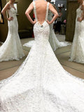 Ball Gown Off-the-Shoulder Floor-Length Short Sleeves Wedding Dresses