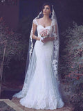 Trumpet/Mermaid Straps Sweep/Brush Train Sleeveless Tulle Bridal Dresses