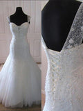Trumpet/Mermaid Straps Court Train Sleeveless Tulle Bridal Gown