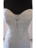 Trumpet/Mermaid Straps Court Train Sleeveless Tulle Bridal Gown