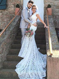 Trumpet/Mermaid Sweetheart Court Train Sleeveless Wedding Dresses
