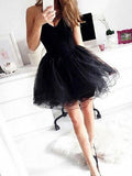 A-Line/Princess Sweetheart Organza Sleeveless Short/Mini Prom Homecoming Dresses
