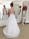 Trumpet/Mermaid Scoop Long Sleeveless Wedding Dresses