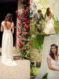 A-Line/Princess V-neck Sweep/Brush Train Sleeveless Tulle Wedding Dresses with Other
