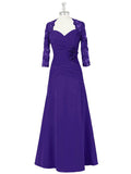 A-Line/Princess Sweetheart Half Sleeves Chiffon Long Mother of the Bride Dresses with Jacket